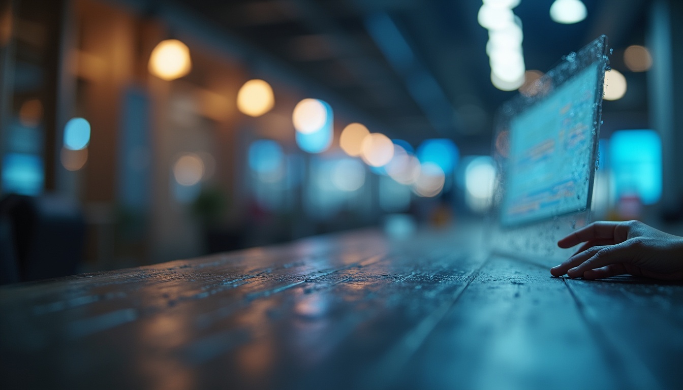 Un laptop deschis afișând un site de prezentare al unei firme, cu elemente de design web și marketing digital.