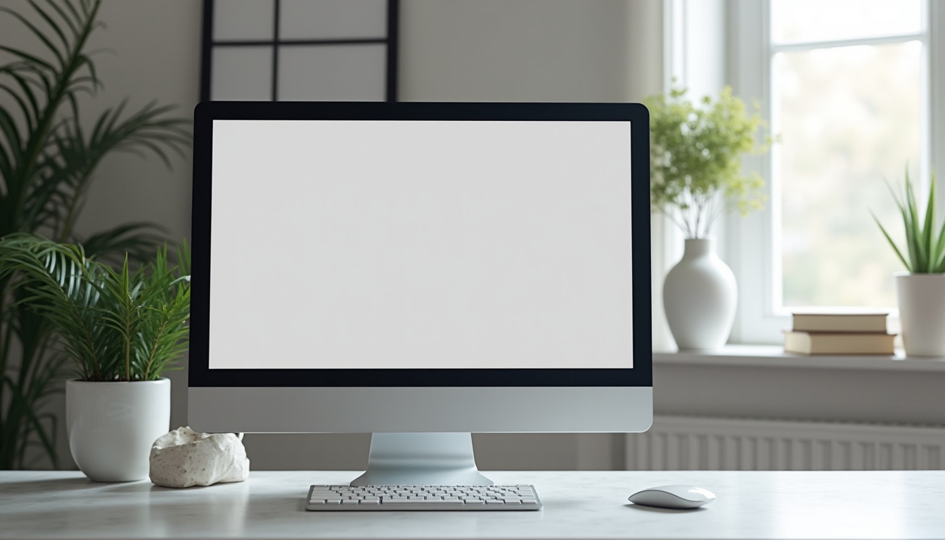 Un ecran de computer afișând un exemplu de web design modern cu elemente video dinamice, ilustrând tendințele anului 2026.